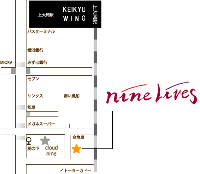 ナインライヴス案内図